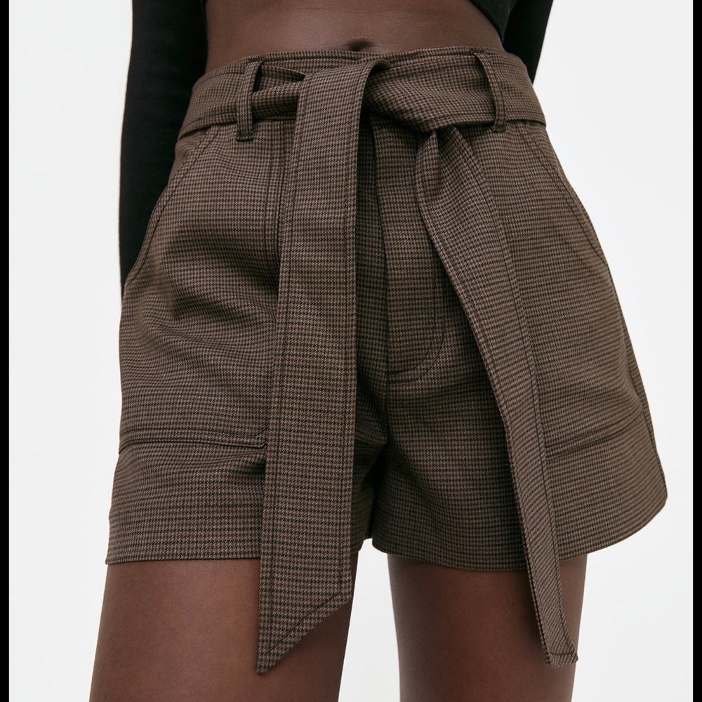 Zara Plaid Shorts NWT